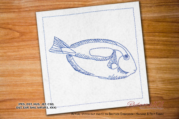 Blue Tang Fish Lineart Review for Apparel