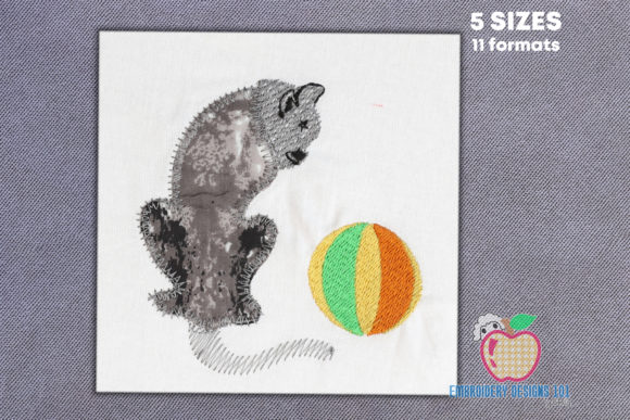 Cat Playing with Ball Applique: A Seasonal Review
