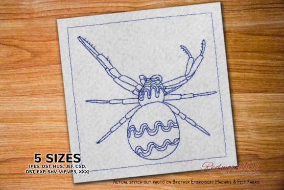 Crab Shaped Thomisidae Redwork: A Seller's Review