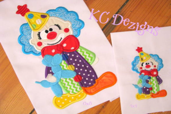 Cute Clown Embroidery Design for Craft Fair Success