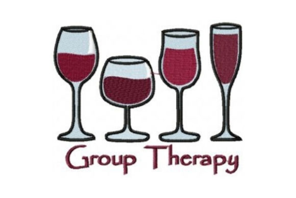 Group Therapy: A Wine Lover's Embroidery Design Worth Your Booth Space